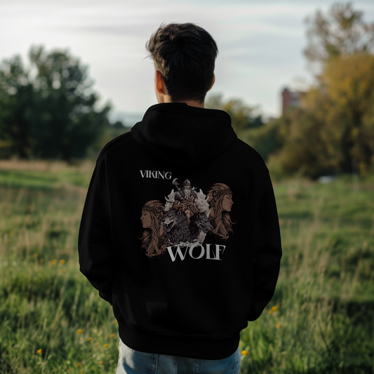 Viking Wolf Hoodie — Norse Viking Wolf Graphic Hoodie