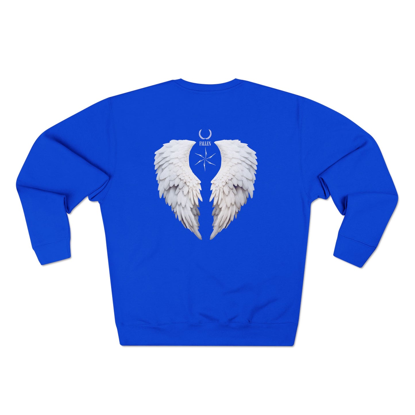 Angel Wings Crewneck Sweatshirt — White Feather Back Graphic